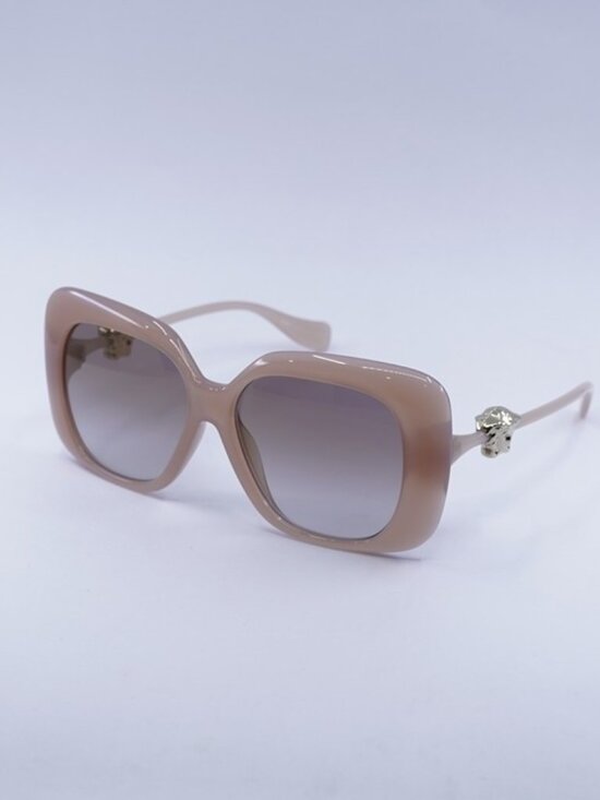 Versace VE4499U 55386E Sunglasses Opal Rose Square Frame, Gradient Brown Lenses